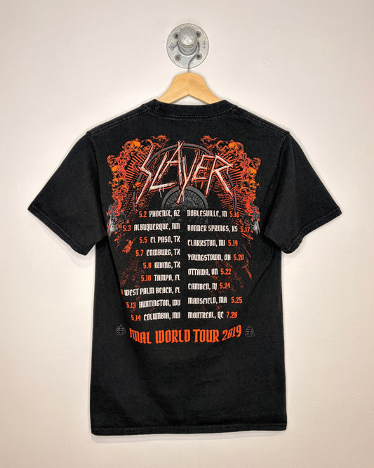 Slayer Final Tour Faded Black Band Tee Shirt