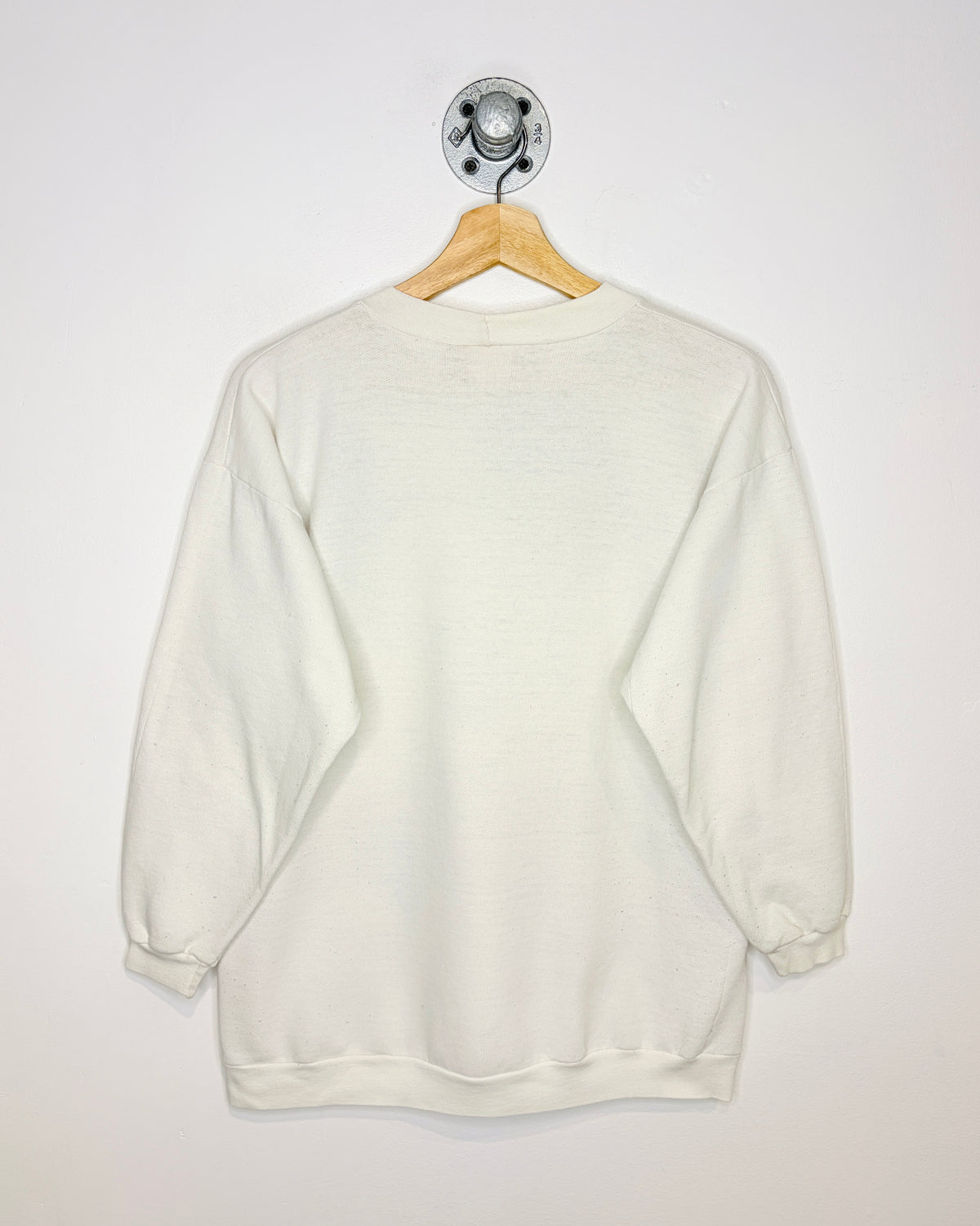 Vintage 80s Disney Mickey Mouse Thin White Crewneck Sweatshirt