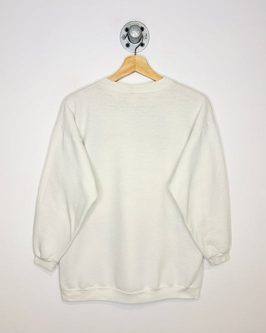 Vintage 80s Disney Mickey Mouse Thin White Crewneck Sweatshirt
