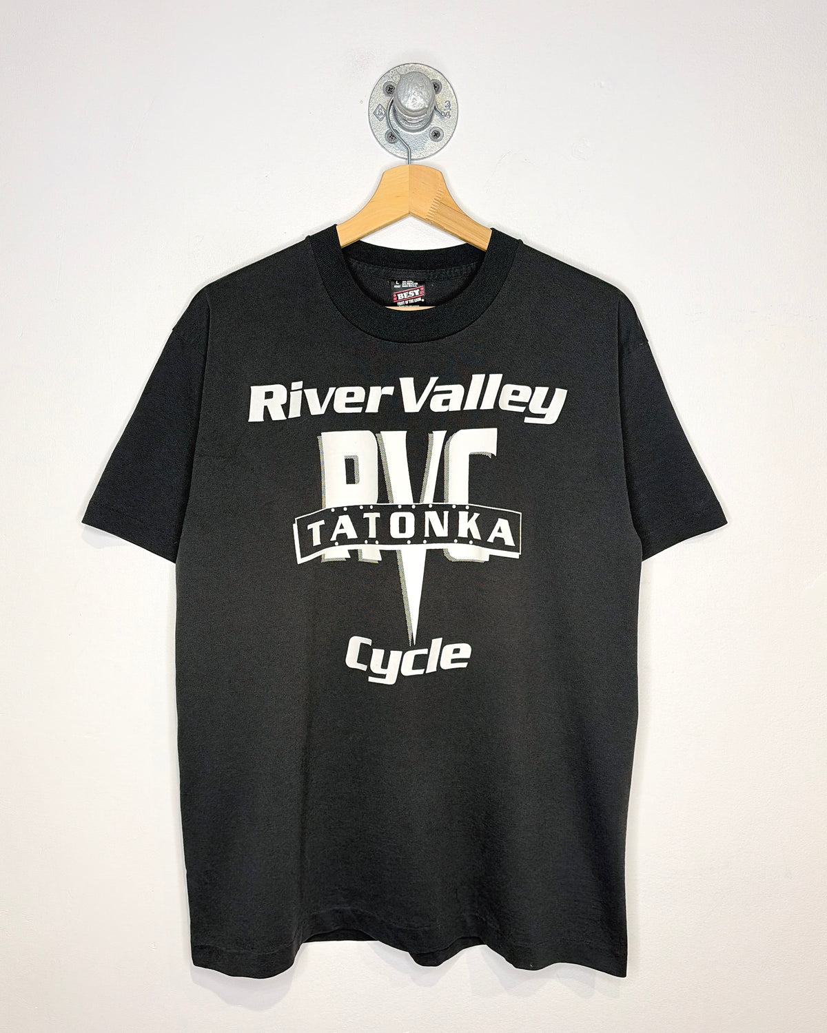 Vintage 90s River Valley Cycle Black Tee Shirt