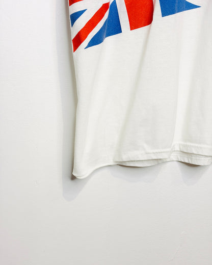 Vintage 80s Reebok GB Paper Thin White Tee Shirt
