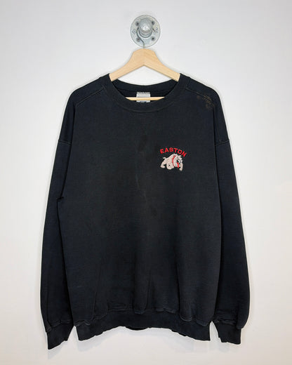 Vintage 1990s Easton Bulldog Black Crewneck Sweatshirt