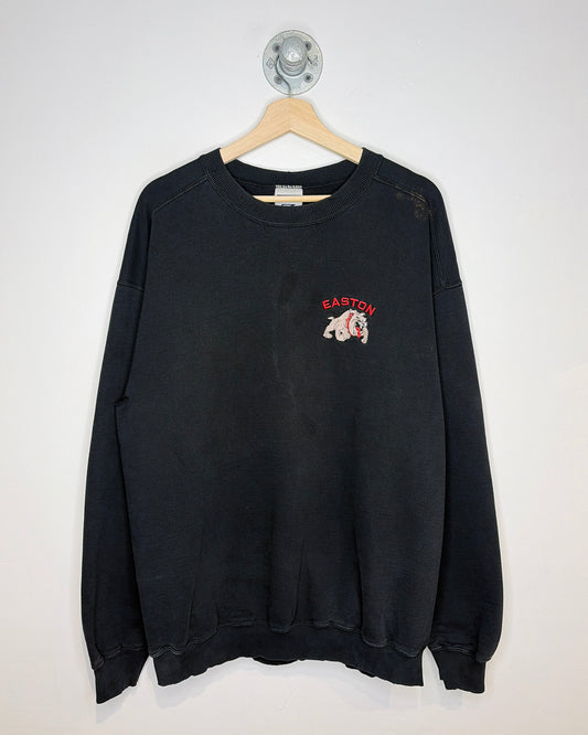 Vintage 1990s Easton Bulldog Black Crewneck Sweatshirt