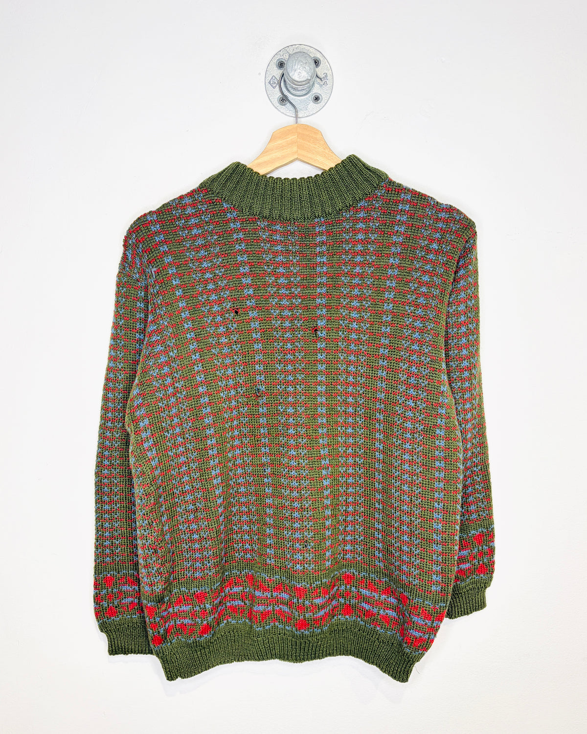 Vintage 70s Norgi Earth Tone Wool Knot Sweater