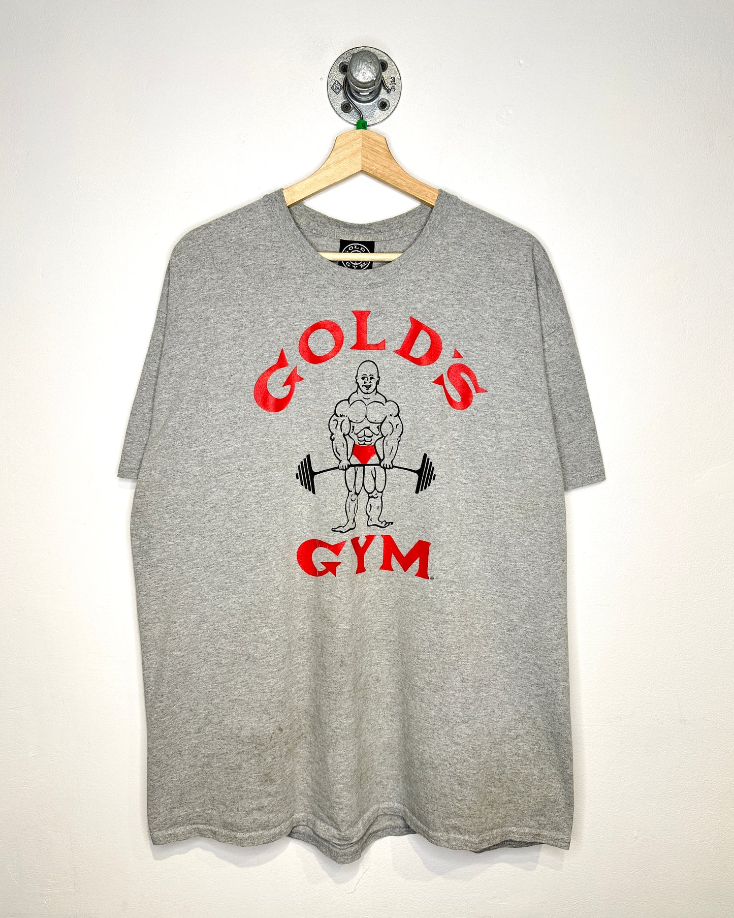Vintage 90s Golds Gym Grey Tee Shirt
