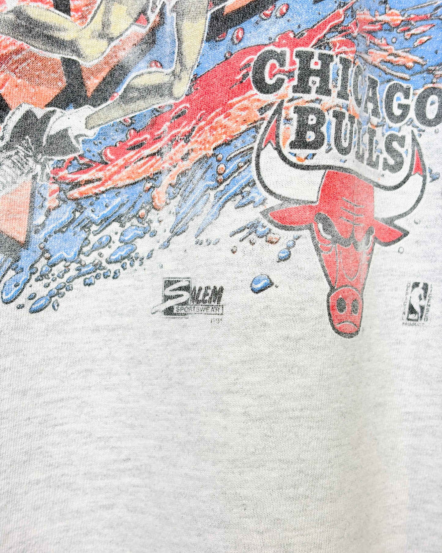Vintage 1991 Michael Jordan Salem Sportswear Grey Tee Shirt