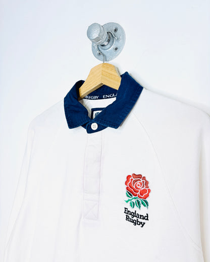 2000s England White & Navy Rugby Shirt