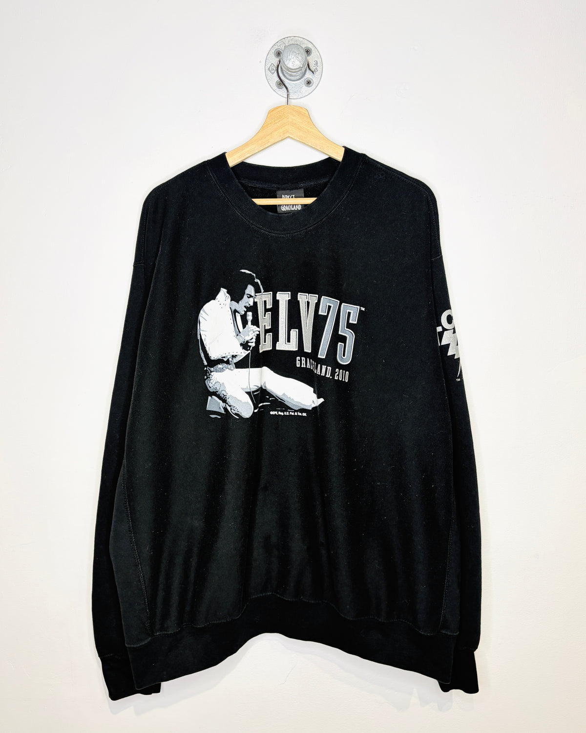 2010 Elvis Graceland Black Crewneck Sweatshirt
