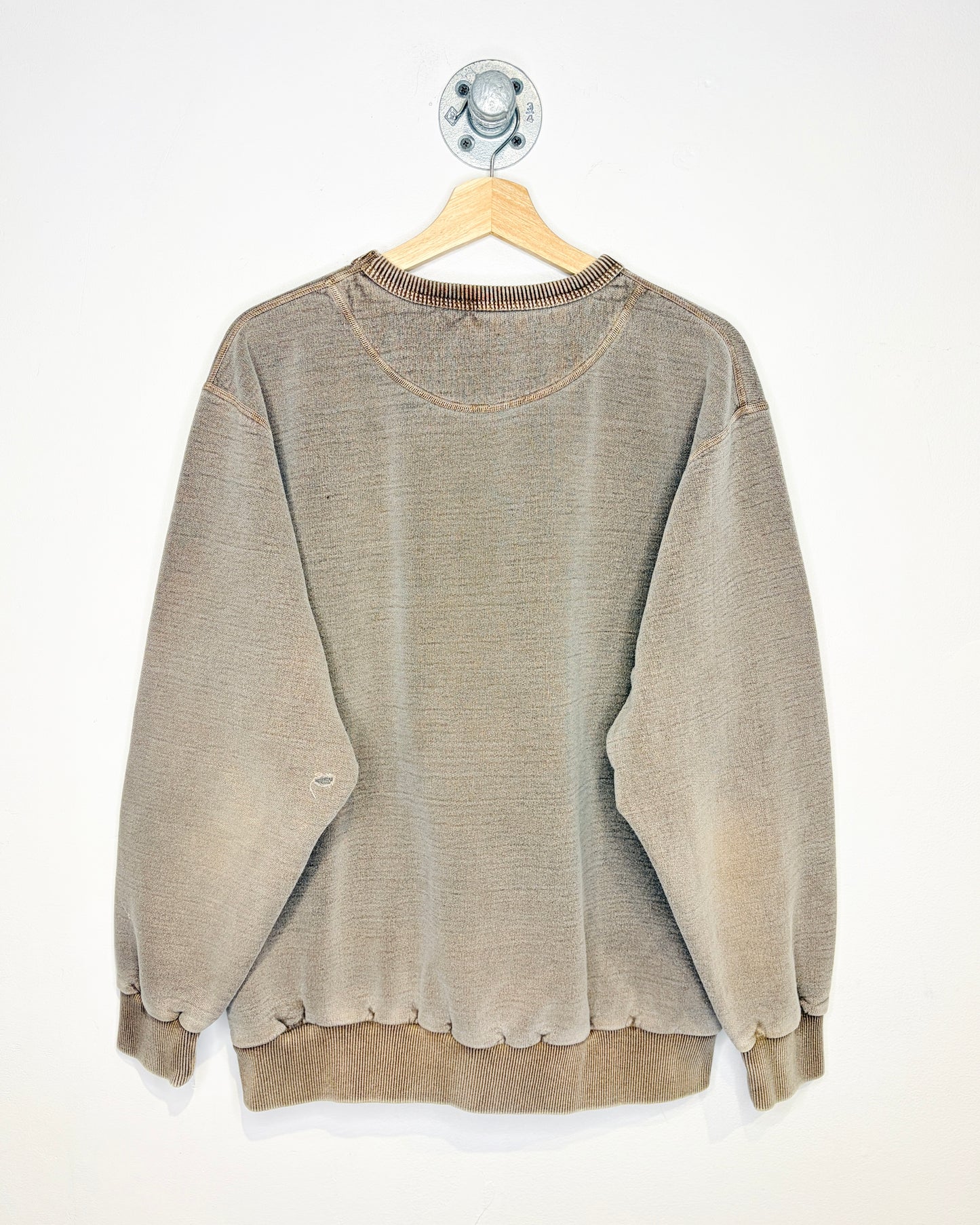 Blank Windriver Faded Tobacco Brown Crewneck Sweatshirt