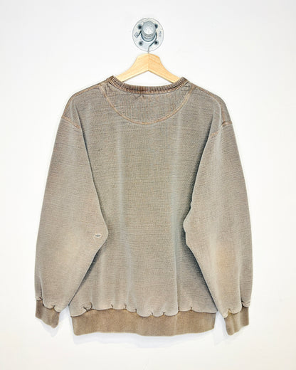 Blank Windriver Faded Tobacco Brown Crewneck Sweatshirt