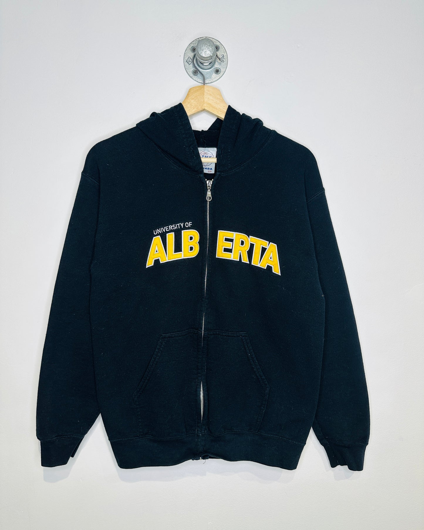 Vintage Late 1990s U Of A Black Zip Up Hoodie
