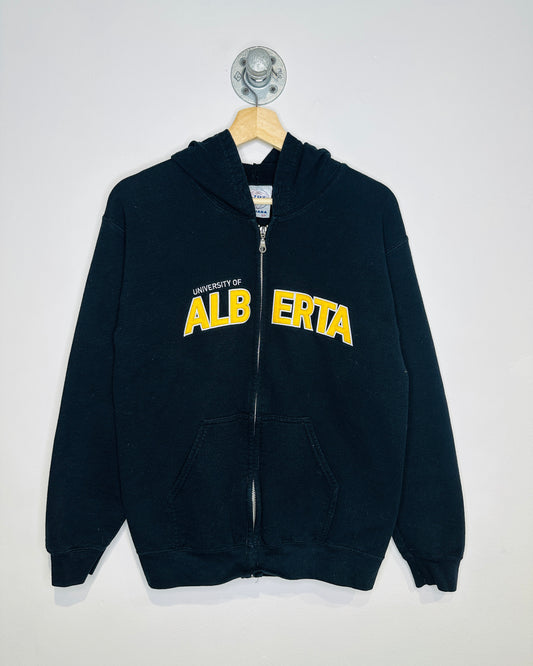 Vintage Late 1990s U Of A Black Zip Up Hoodie
