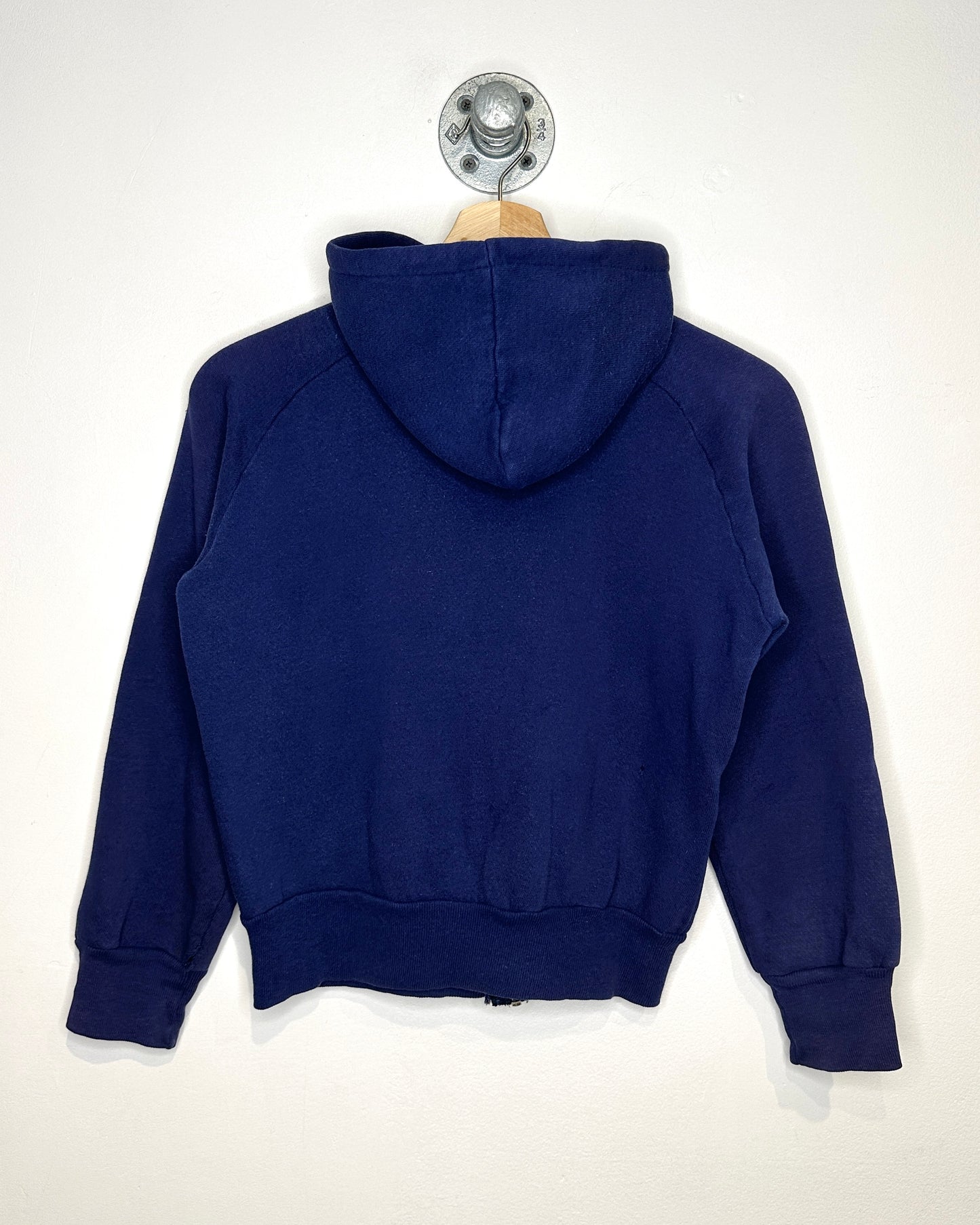 Vintage 70s Hamilton Hills Navy Raglan Zip Up Hoodie