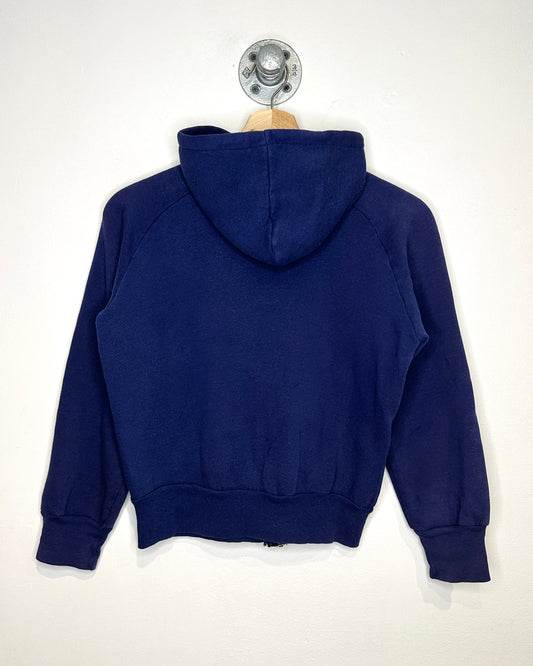 Vintage 70s Hamilton Hills Navy Raglan Zip Up Hoodie