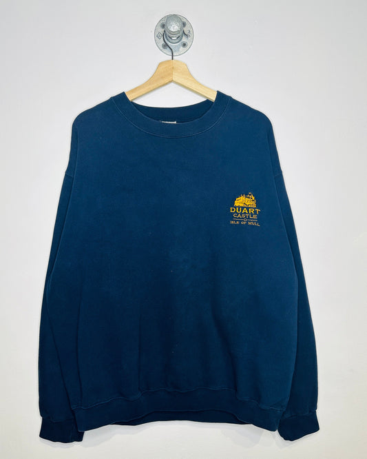 Vintage 2000s Duart Castle Navy Crewneck Sweatshirt