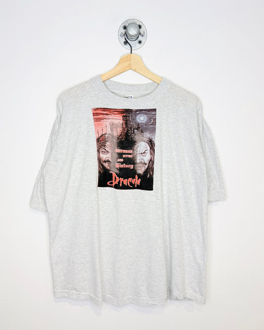 2000s Dracula Between Myth And History Ash Grey Thin Tee Shirt