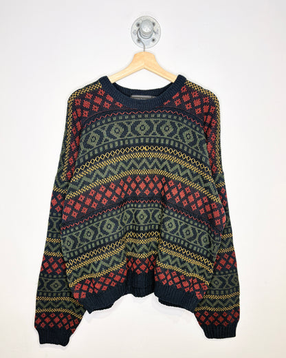 Vintage 90s Boxy David Taylor Textured Navy Sweater
