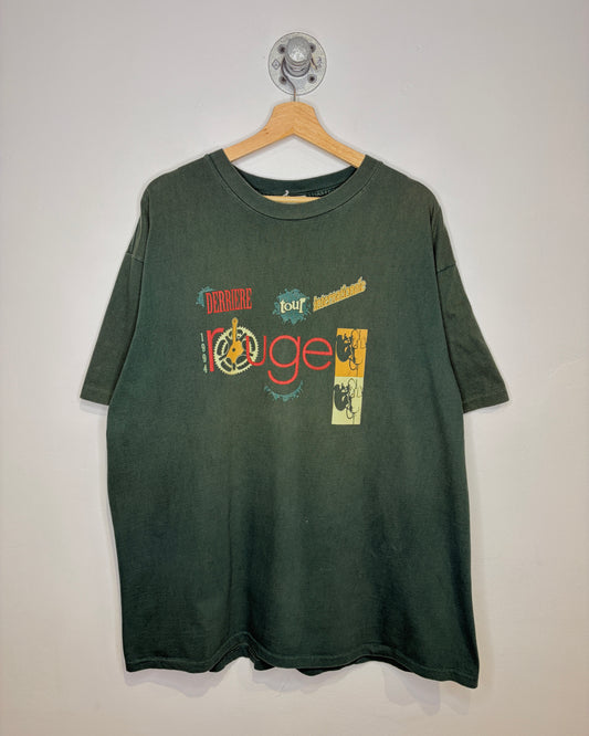 Vintage 1994 Derrière Tour Internationale Luge Green Tee Shirt