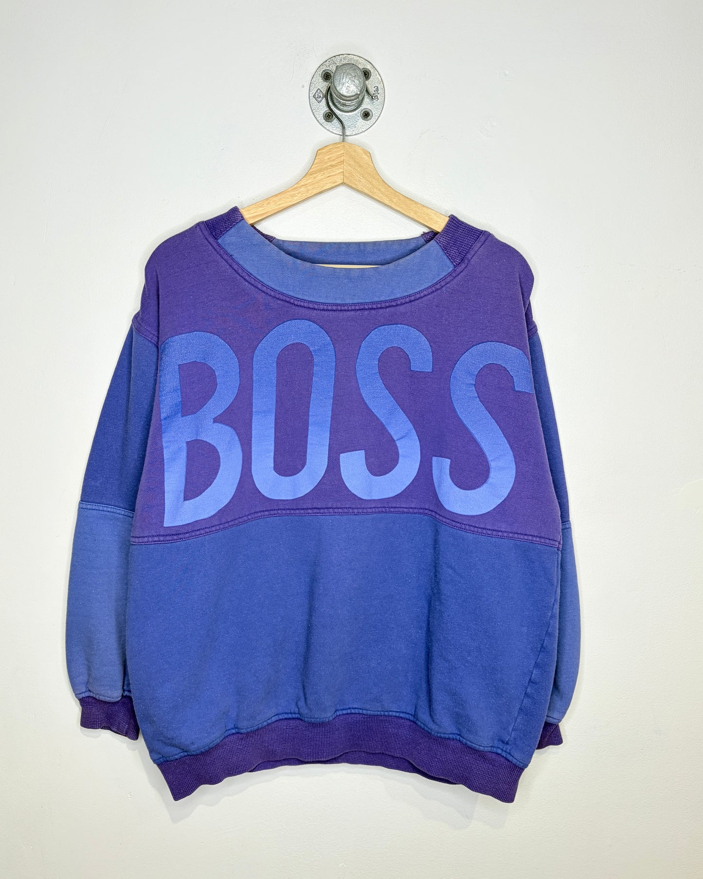 Vintage 90s BOSS TwoTone Purple Crewneck Sweatshirt