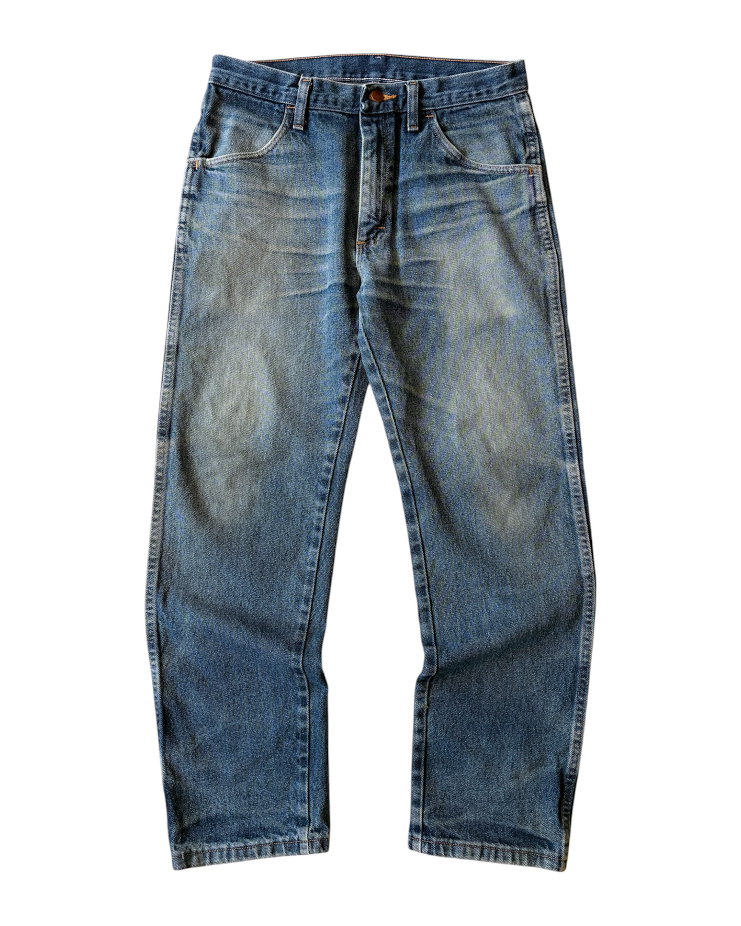 Vintage Rustler Heavily Faded Mid Wash Jeans