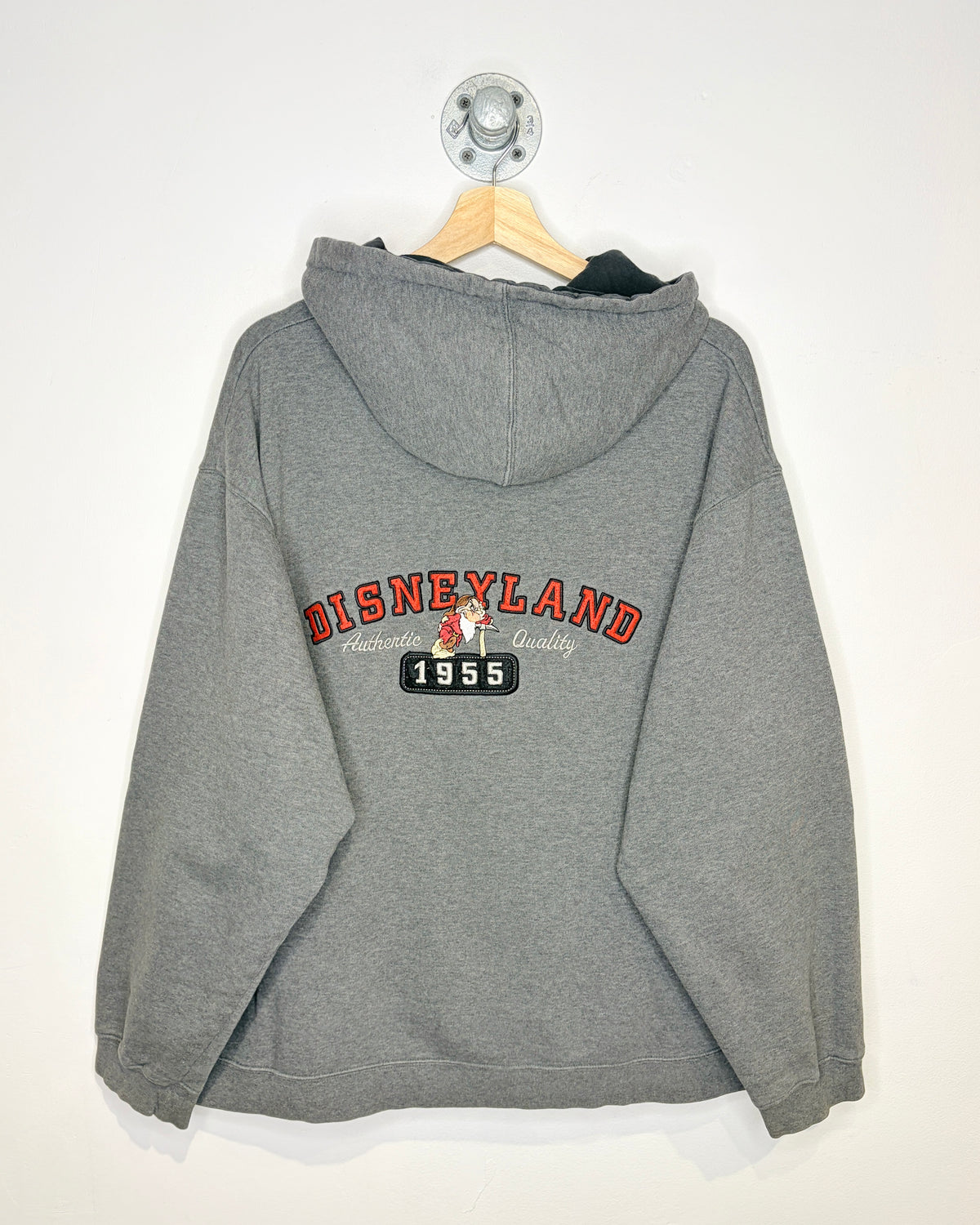 2000s Disney Grumpy Charcoal Zip Up Hoodie