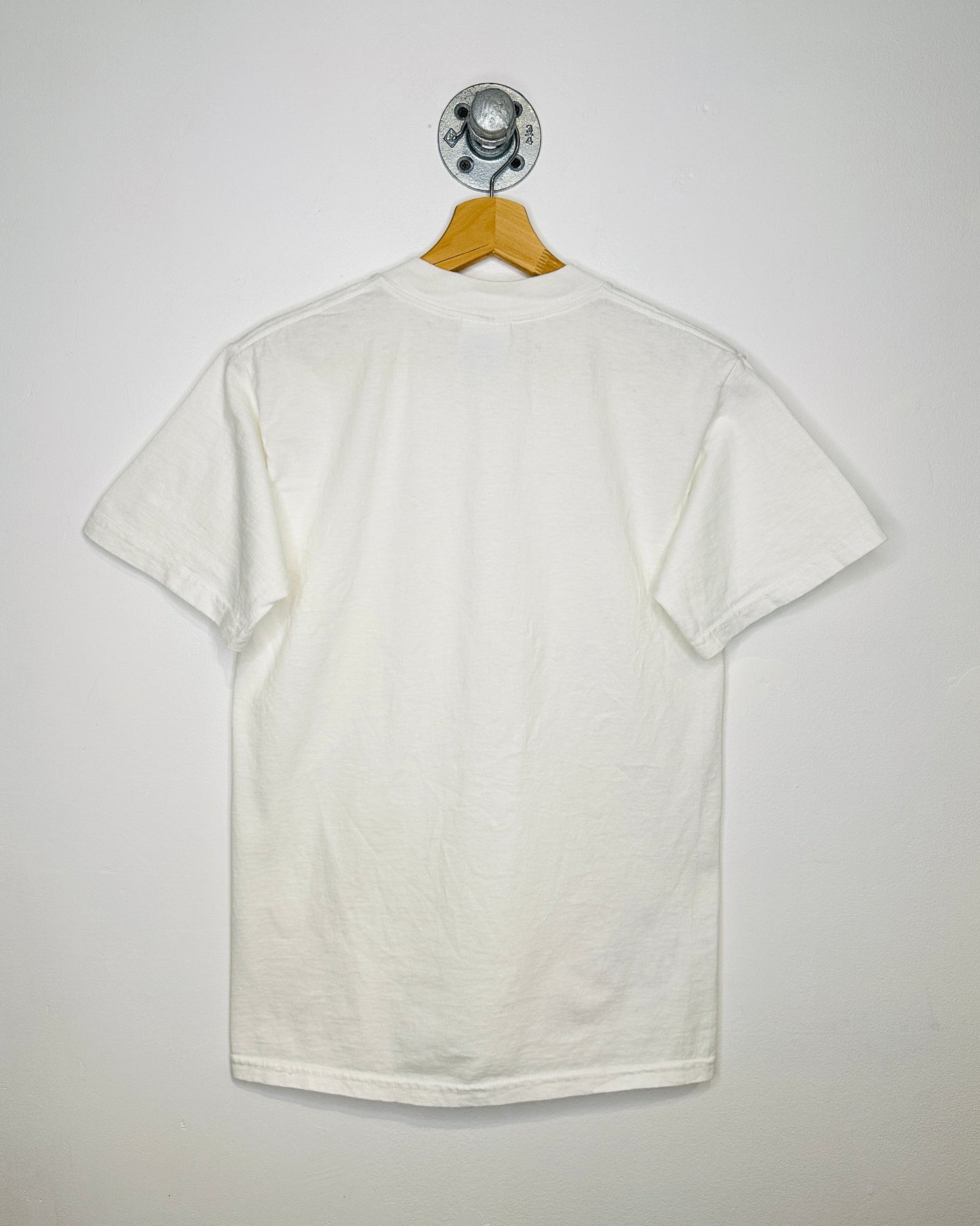 Vintage 90s Blank White Thick Collar Tee Shirt