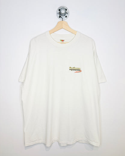 Vintage Late 90s Optimum Nutrition Whey Protein Promo White Tee Shirt