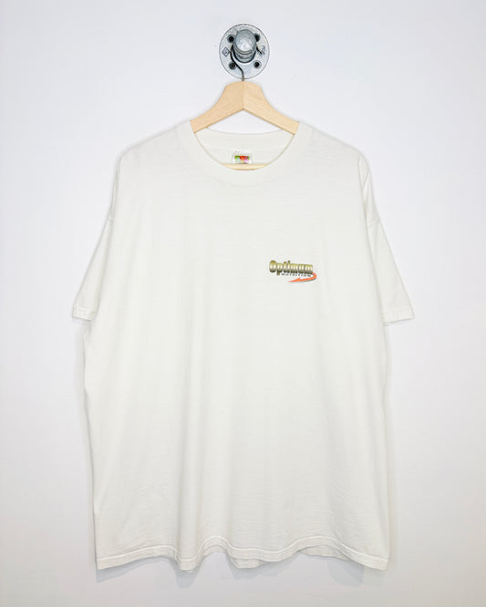 Vintage Late 90s Optimum Nutrition Whey Protein Promo White Tee Shirt