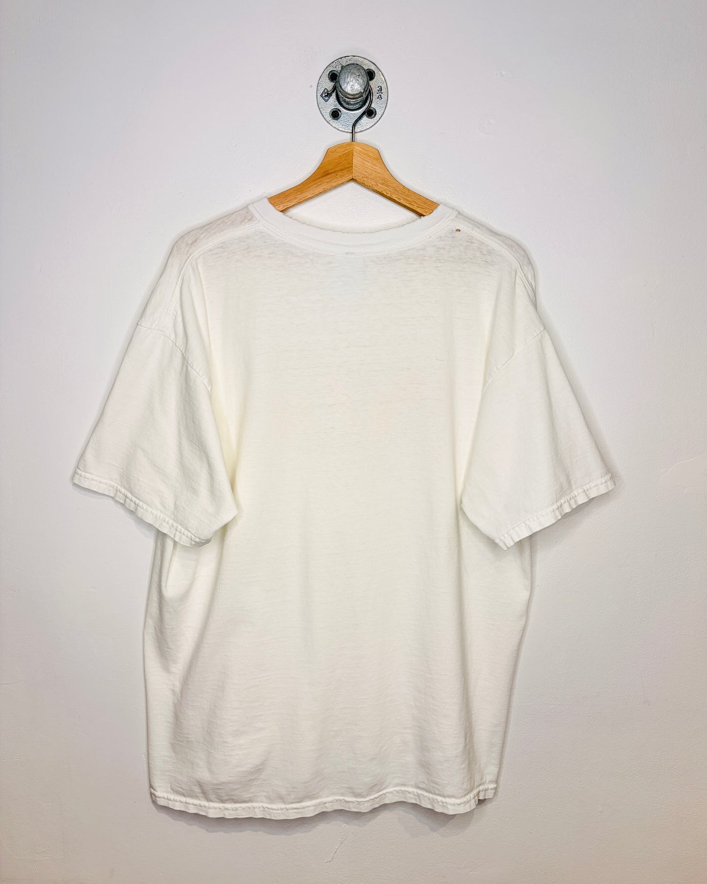 Vintage Labatt Genuine Summer Distressed White Tee Shirt