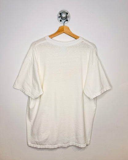 Vintage Labatt Genuine Summer Distressed White Tee Shirt