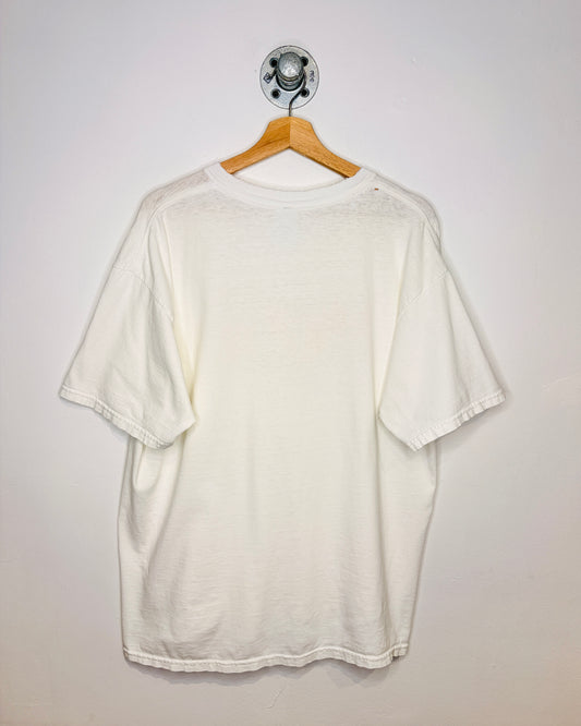 Vintage Labatt Genuine Summer Distressed White Tee Shirt
