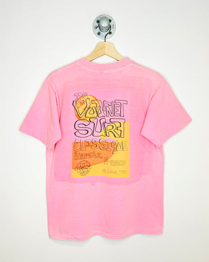 Vintage 1990 Vuarnet France Faded Pink Tee Shirt