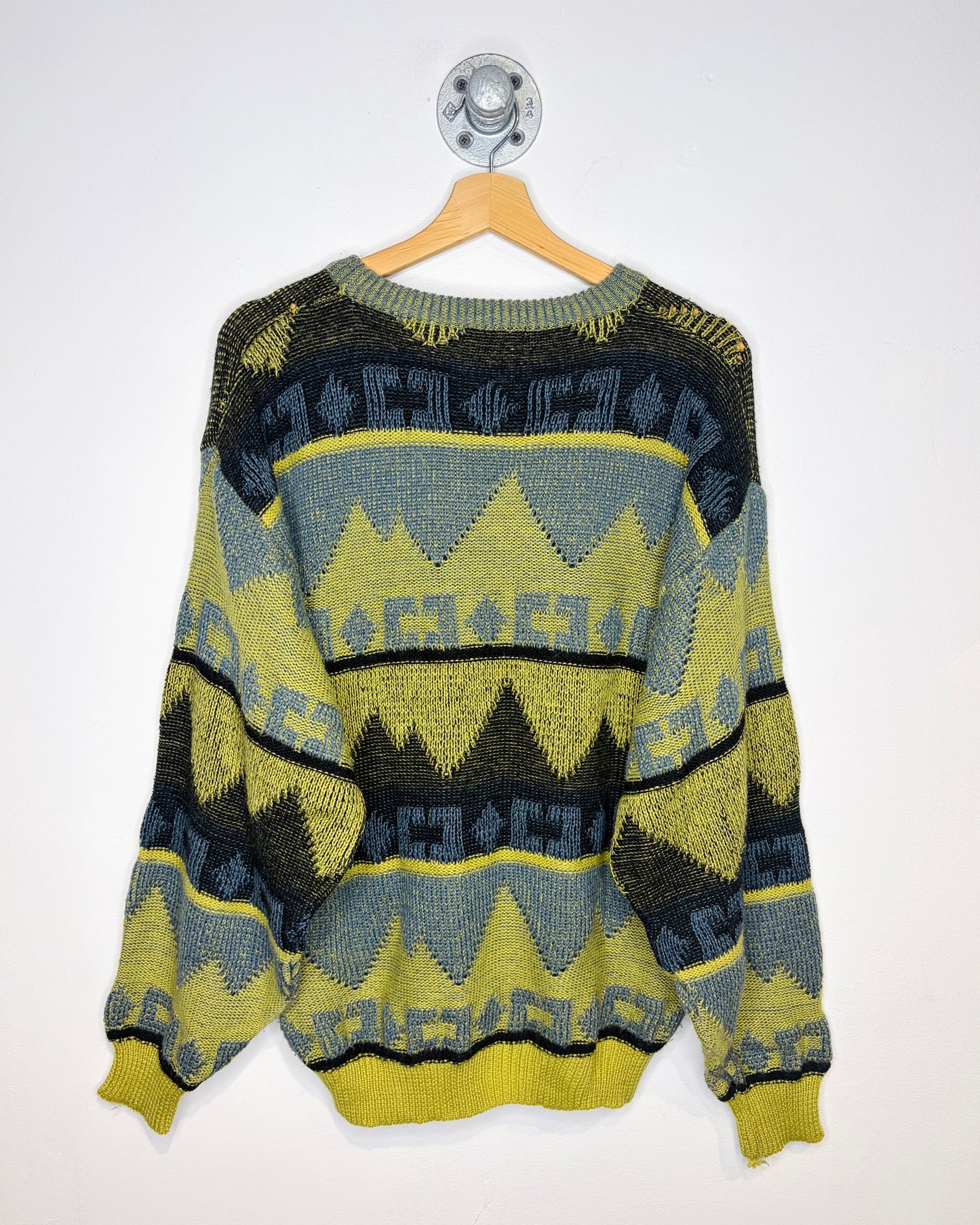 Vintage Mexx Earth Tone Abstract Sweater