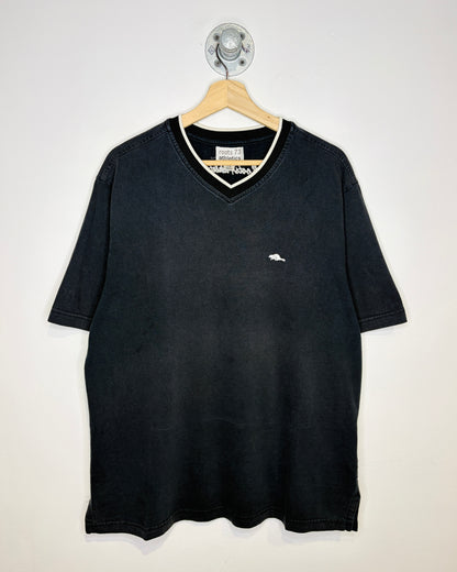 Vintage Roots Faded Black V-Neck Shirt