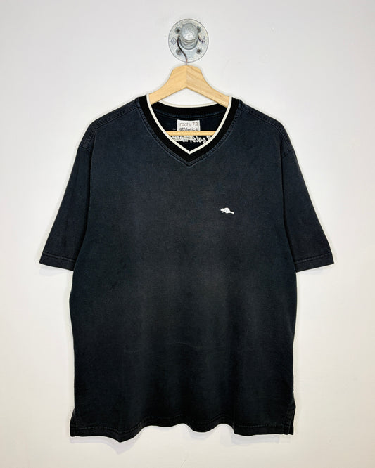 Vintage Roots Faded Black V-Neck Shirt