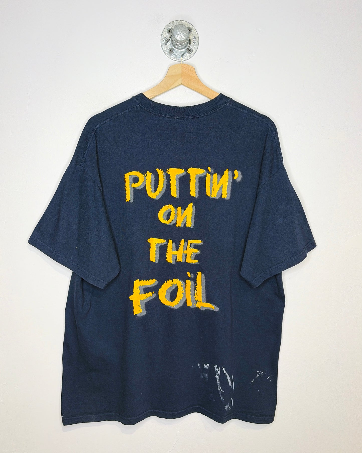 2000s Slap Shot 2 Promo Chiefs Navy Blue Tee Shirt