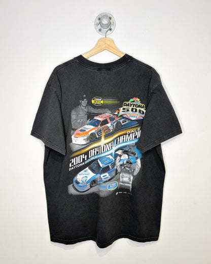 Vintage 2004 Dale Jr Daytona Double Black Tee Shirt