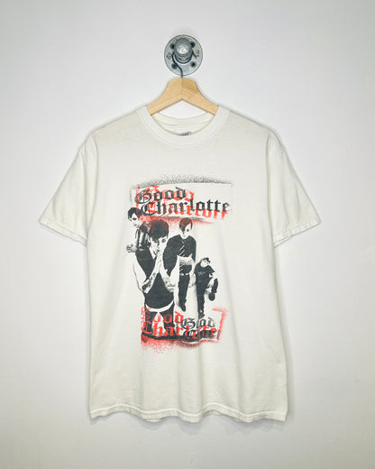 2000s Good Charlotte White Band Tee Shirt