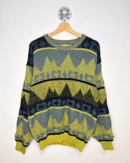 Vintage Mexx Earth Tone Abstract Sweater