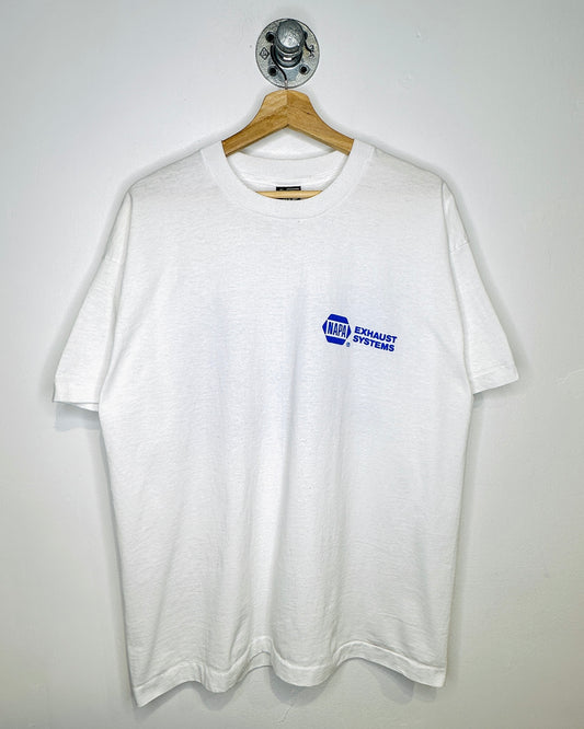 Vintage 90s Napa Exhaust Systems White Tee Shirt