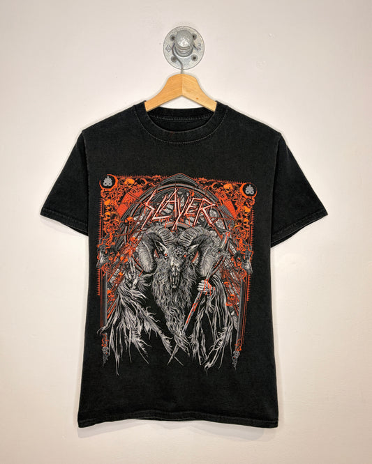 Slayer Final Tour Faded Black Band Tee Shirt