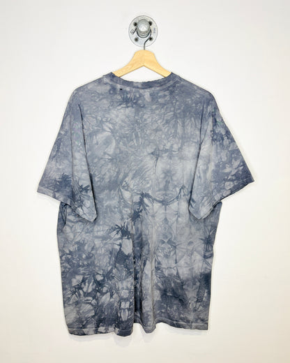 Vintage 2002 The Mountain Wolf Slate Blue Tie Dye Tee Shirt
