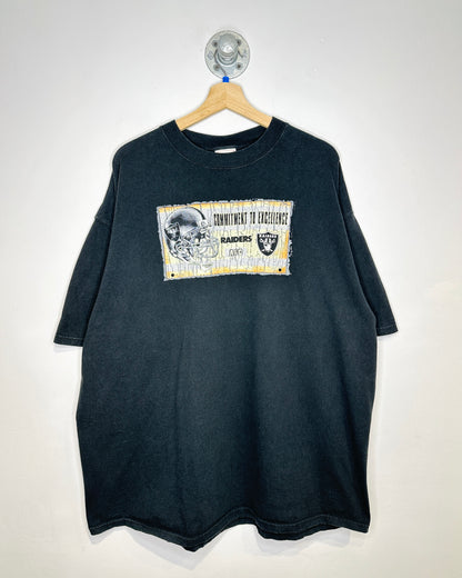 Vintage Raiders “Commitment To Excellence” Black Tee Shirt