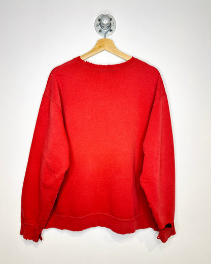 Vintage 90s Wind River Distressed Red Crewneck Sweatshirt