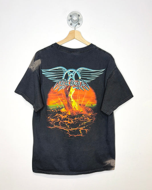 Vintage 2006 Aerosmith Faded Black Band Tee Shirt