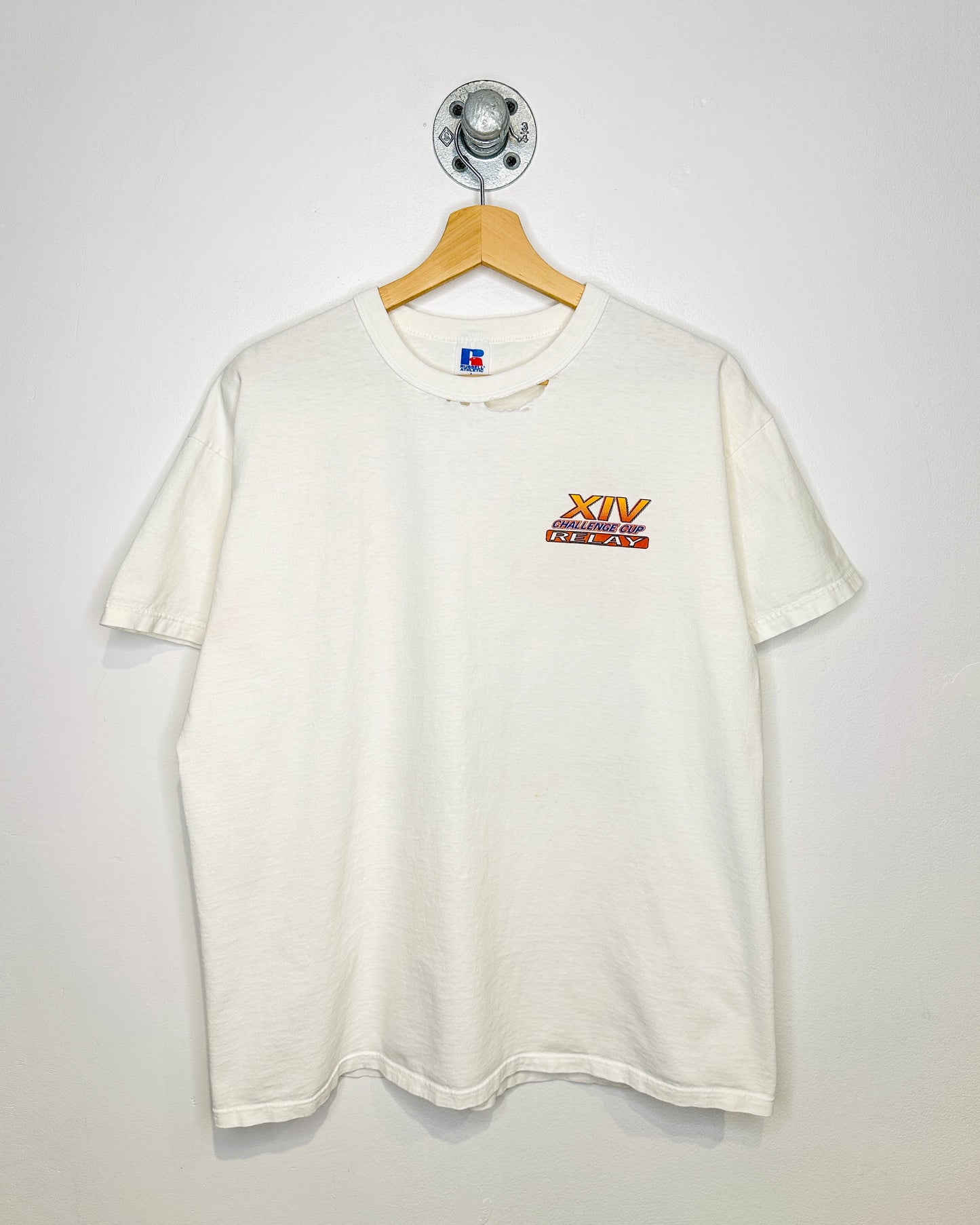 Vintage 90s Challenge Cup Relay Las Vegas White Tee Shirt