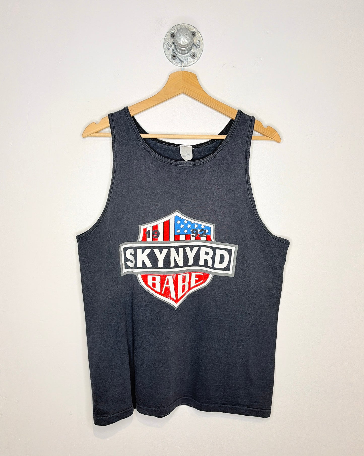 Vintage 1992 Skynyrd Babe Faded Black Tank Top