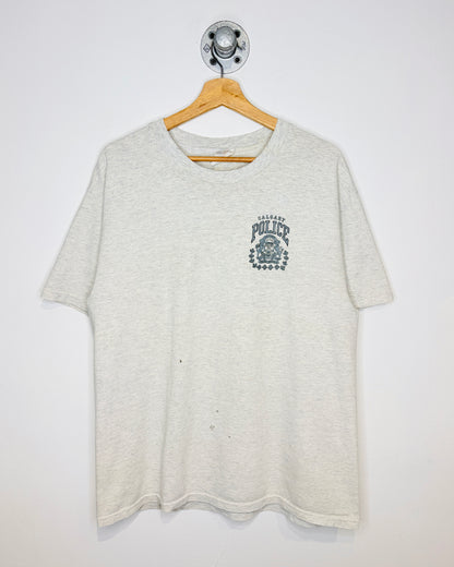 Vintage 90s Calgary Police “Guns N Hoses” Heather Grey Tee Shirt