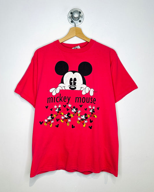 Vintage 90s Mickey Mouse Disney Pink Tee Shirt
