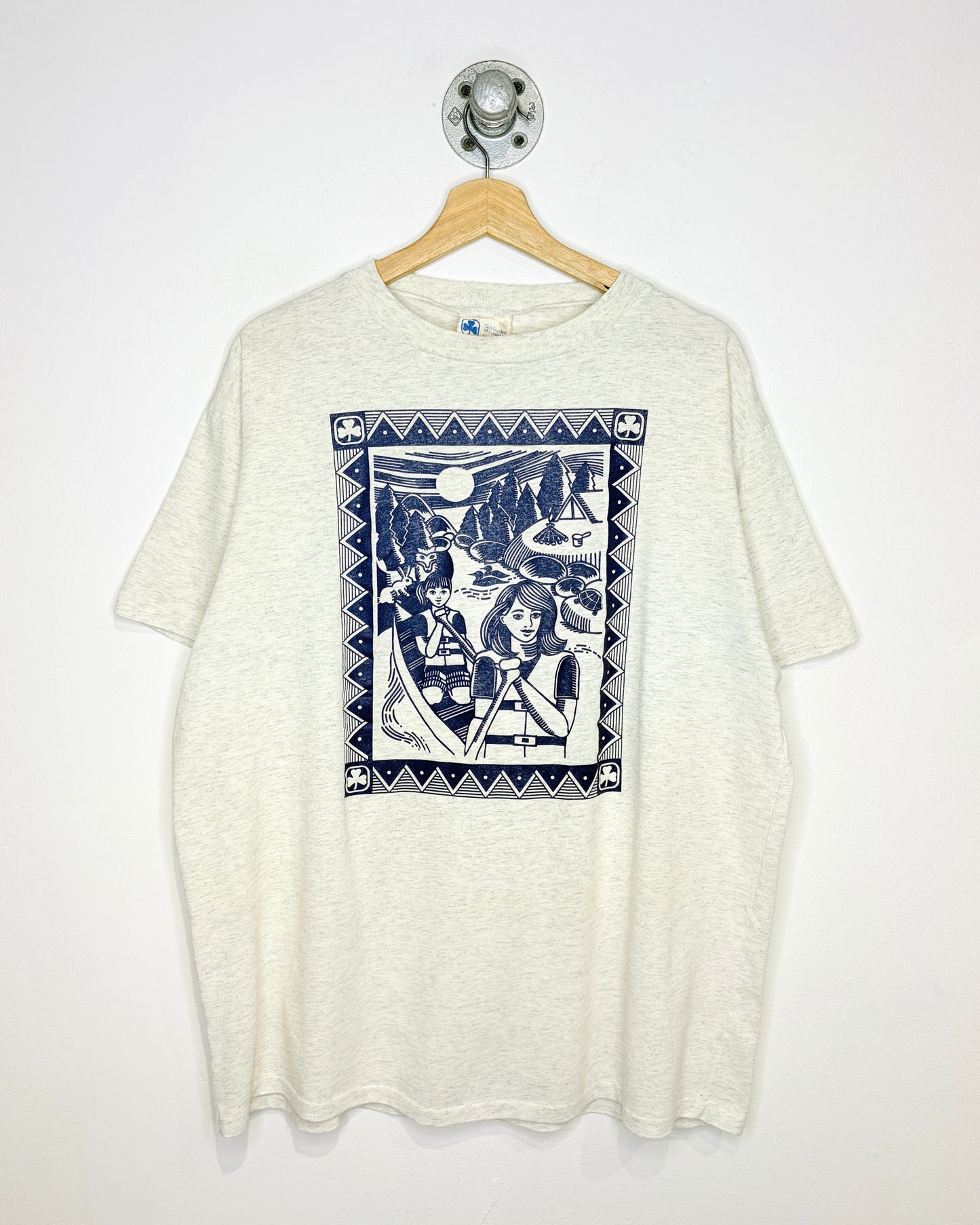 Vintage 90s Girl Guides Of Canada Ash Grey Tee Shirt